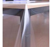 KEVKUS Nappe ronde ovale transparente Transparent 0,1 mm, Bord : bord brut (pas de bordure), Transparent, 120 x 160 cm oval