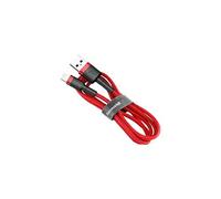 Baseus Câble Lightning Kevlar CALKLF-A09 – USB A vers Lightning 50 cm 2,4 A Rouge