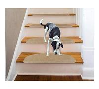 KEVO Autocollant - Tapis d'escalier pour intérieur,Lot de 15 Marchettes d'escalier Antidérapant Autocollante Moquette de marches Tapis de Protection d'escalier de Non-glissière,65 * 21 * 4cm