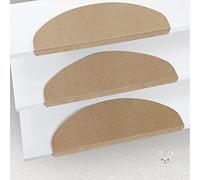 KEVO Autocollant - Tapis d'escalier pour intérieur,Lot de 15 Marchettes d'escalier Antidérapant Autocollante Moquette de marches Tapis de Protection d'escalier de Non-glissière,65 * 21 * 4cm