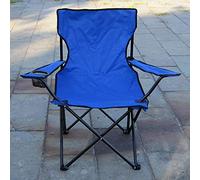 KEVO Chaise de Camping Pliante en Plein Air, Siège Pliable Portable Léger avec Porte-Gobelet, Bleu