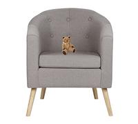KEVO Fauteuil Lounge en Velours, Style Scandinave, Charge Max: 200 kg - Petit Chaise pour Salon et Chambre, 1 Personne