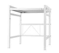 KEVO Meuble Rangement de Cuisine Support Four Micro-Ondes avec 2 Niveaux d'étagère Extensible en Hauteur & Largeur- avec 3 Crochets Parfaits pour accrocher Vos ustensiles de Cuisine