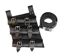 Kevrnabxi Épée Médiévale Ceinture Taille Gaine Fourreau Grenouille Titulaire Adulte Hommes GN Chevalier Arme Costume Rapière Anneau Ceinture Étui pour Katana (3,Noir)