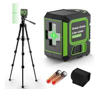 Kevsuvqin Niveau Laser avec Trepied,Niveau Laser 360 Autonivelant, Luminosité Réglable/Étanchéité IP54,Laser Chantier adapté Aux Chantiers de Construction/à la Décoration Intérieure (avec 2 Piles AA)