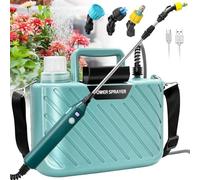 Kevsuvqin Pulverisateur Electrique 5V/2400mAh, Pulverisateur de Jardin 5L, Pulverisateur avec Rétractable, Pulverisateur a Pression avec 3 Buses Réglables et Réservoir d'eau de 5 litres