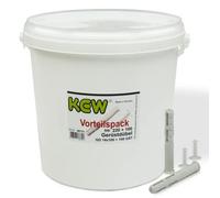 KEW Gerüst-dübel GD - Langschaftspreizdübel Avec Drehsicherung Et Bouchon Avec Lamelles - GD 14x100 + Gst 14x40-220+100er-Set