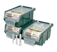 KEW - Lot de 3 manchons de serrage super universels - SU K dans Ecobox - Diamètre 6 x 51-150 pièces - Diamètre 8 x 51 - 100 pièces - 10 x 61 - 60 pièces - Chevilles en nylon universelles pour béton