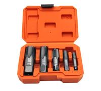 KEWAYO Ensemble de tarauds à tube NPT 5 pièces, 1/8", 1/4", 3/8", 1/2" et 3/4" NPT Robinet fileté pour filetage, kit de filetage pour nettoyer ou couper les filetages de tuyaux endommagés ou coincés