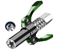 KEWAYO G Graisse Pistolet Coupleur Autobloquant Tête Graisseur, 10 000 PSI Double Poignée Haute Pressure Heavy Duty Quick Lock Release Raccord Graisse Compatible avec 1/8" NPT