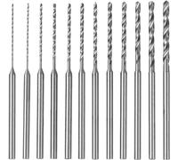 KEWAYO HSS Mini Set de forets pour perceuse micro 12 pièces, tige 2,35 mm, Twist Drill Kit de bricolage Outils à main rotatifs (0,5-2,0 mm)