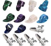 KEWAYO Lot de 15 médiators en acier inoxydable pour guitare, banjos, instruments (style élégant)