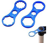 KEWAYO Lot de 2 outils de réparation de fourche avant de vélo pour SR Suntour XCR/XCM/XCT/RST VTT Capuchon de fourche avant pour enlever et installer une clé