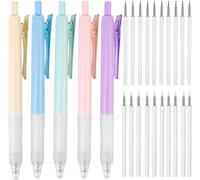 KEWAYO Lot de 5 stylos à couteaux rétractables Crayon Cutter Stylo avec Lame Céramique Cutter Craft Pen pour travaux manuels, découpe de papier, scrapbooking 20 lames de rechange