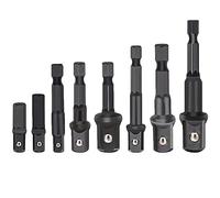 KEWAYO Lot de 8 barres d'extension de 6,35 mm à tige hexagonale pour entraînement de 1/4" 3/8" 1/2" adaptateurs électriques outils à main
