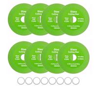 KEWAYO Lot de 8 disques de coupe pour verre, lame de scie diamant super fine de 10,2 cm, disque de polissage avec trou de 20 mm, pour meulage du verre, du jade, du cristal, de la bouteille de vin
