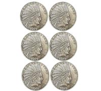 KEWEIYASW 1 oz .999 Pure Copper Round/Challenge Coin Uncirculated 6 PCS