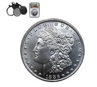 KEWEIYASW 1886 Morgan Coins Dollar 1 oz,First Release Not circulated Give a Jewelry Magnifying Glass