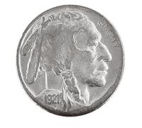 KEWEIYASW 1913 to 1926 Indian Head Buffalo Nickel 5 Cent Piece VF Very Fine 5c US Coin Collectible(Buffalo Nickel1921)