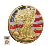 KEWEIYASW 2012 Liberty Portrait Painted Proof Set: UltraVivid Double-Sided Art, Eagle & Torch Relief, Enclosed in Crystal-Shield Anti-Scratch Vault.