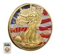 KEWEIYASW 2014 Lady Liberty Portrait Disk: Dual-Side Vivid Relief, Crystal-Clear Capsule Showcases Every Brushstroke