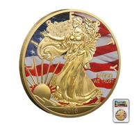 KEWEIYASW 2014 Statue of Liberty Commemorative Coins-Colored Engraving, Liberty Commemorative Medals, and are Commemorative Exquisite Anniversary Coins