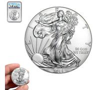 KEWEIYASW 2015 U.S. Eagle The United States Statue of Liberty Silver Plated Coin 1 oz Uncirculated Commemorative Coin