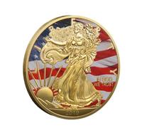 KEWEIYASW 2019 Eagle Prismatic Medallion: Heat-Resistant Color Relief, 1.06 oz Feather Core, Crystal Shield Box - a for Any Collector.