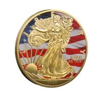 KEWEIYASW 2020 Liberty Saga Coins: Dual-Sided Vivid Engraving, Drop-Proof Acrylic Box-Stunning Gift That Survives Time & Travel
