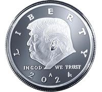 KEWEIYASW American Leaders Fighting for America Coin,Trump Never Surrender Coin, Trump Collectibles Assassinated Shooting Coins, Trump Gifts Medals Home Decoration
