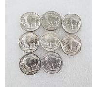 KEWEIYASW Full Set Indian Head Buffalo Nickel 5 Cent Piece VF Very Fine 5c US Coin Collectible(1913、1914、1915、1917、1919、1921、1926