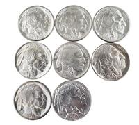 KEWEIYASW Full Set Indian Head Buffalo Nickel 5 Cent Piece VF Very Fine 5c US Coin Collectible(1913、1914、1915、1917、1919、1921、1926(Complete Set of Buffalo Nickels)