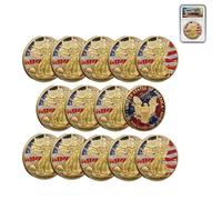 KEWEIYASW Liberty Eagle 125-Year Chromatic Set: Feather-Light 1.06 oz, Rust-Proof, Acrylic Armor Box-Perfect Heirloom Present
