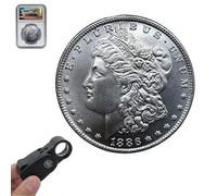 KEWEIYASW Morgan Dollars Coins for Sale 1 oz Dollar,1886 Morgan Dollar,Randomly Given Magnifying Glass with Light