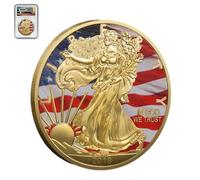 KEWEIYASW Statue of Liberty 2019 Showcase - 1.06 oz Vibrant Coins in Impact-Shield Acrylic, Timeless Tribute for Gifting