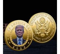 KEWEIYASW You Missed Coin You Missed Trump 2024 Coins Donald Trump Medal Collection President Gift Lucky Collectible Coins with it, You are as Lucky as The President(Gold)