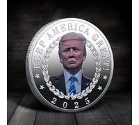 KEWEIYASW You Missed Coin You Missed Trump 2024 Coins Donald Trump Medal Collection President Gift Lucky Collectible Coins with it, You are as Lucky as The President(Silver)