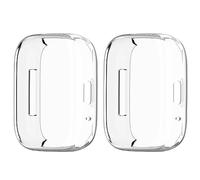 Keweni Coque pour Redmi Watch 3 Lite/Redmi Watch 3 Active,2 Pièces Protection d'écran en TPU Souple Protection intégrale Bumper Coque de Protection pour Redmi Watch 3 Lite (Transparente)