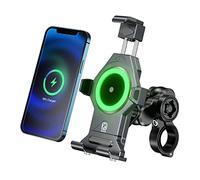 KEWIG Support de téléphone portable anti-vol étanche pour moto 15 W sans fil avec amortisseur de vibrations, verrouillage automatique One Push et déverrouillage rapide