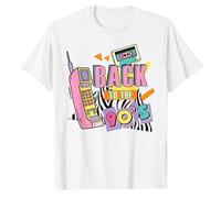 kewing des années 90 t Shirts Femmes des années 90 Party T-Shirt Retour aux années 90 Vintage T Shirts Été Manches Courtes Tops
