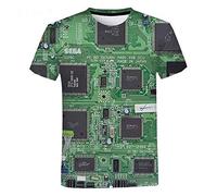 kewing Hommes Circuit imprimé T-Shirts Mode Creative 3D Impression numérique T-Shirt à Manches Courtes