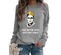kewing Ruth Bader Ginsburg Lawyer Memorial T-Shirt Top à Slogan féministe Notorious RBG Ruth