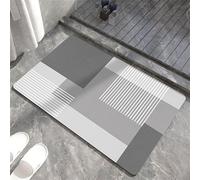 kewing Tapis de Bain en Pierre Diatomite à séchage Rapide Tapis de Sol Super Absorbant simplicité antidérapante carrés Mal placés Tapis de Salle de Bain