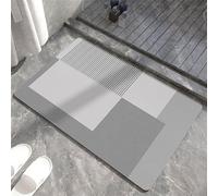 kewing Tapis de Bain en Pierre Diatomite à séchage Rapide Tapis de Sol Super Absorbant simplicité antidérapante carrés Mal placés Tapis de Salle de Bain