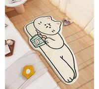 kewing Tapis de Zone de Forme de Chat Salon Doux Toucher Chambre Tapis Short Pile Non Dérapant Tapis de Chevet Tapis de Bain Tapis d’entrée