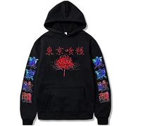 kewing Tokyo Ghoul Sweat à Capuche Hommes Femmes Japonais Anime Imprimé Hip Hop Streetwear Pull Tops Sweat À Manches Longues