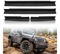 KEWISAUTO Lot de 4 protections de seuil de porte pour Jeep Wrangler JK Unlimited JKU 2007-2018, protections de porte avant et arrière pour Jeep Wrangler JK 2007-2018