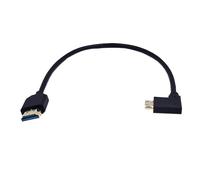 Kework Câble adaptateur Mini HDMI 8K vers HDMI 8K Ultra HD 3D 48 Gpbs à angle gauche Mini HDMI 2.1 mâle vers HDMI 2.1 mâle pour Xbox PS4 PS5 TV Switch, prend en charge 8K @ 60 Hz 4K @ 120 Hz