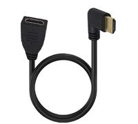 Kework Câble d'extension HDMI 4K de 0,6 m, angle gauche de 90 degrés, câble adaptateur HDMI mâle vers HDMI femelle, câble HDMI 2.0 haute vitesse, 4K @ 60 Hz (AM gauche vers FM)