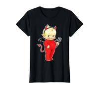 Kewpie Baby Devil Cute T-Shirt Graphique avec Valeur, Femme, Noir, S